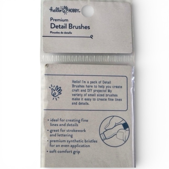 HELLO HOBBY Premium Detail Paint Brush Set 4 Pack, Synthetic, Comfort Grip - NWT - Picture 7 of 9